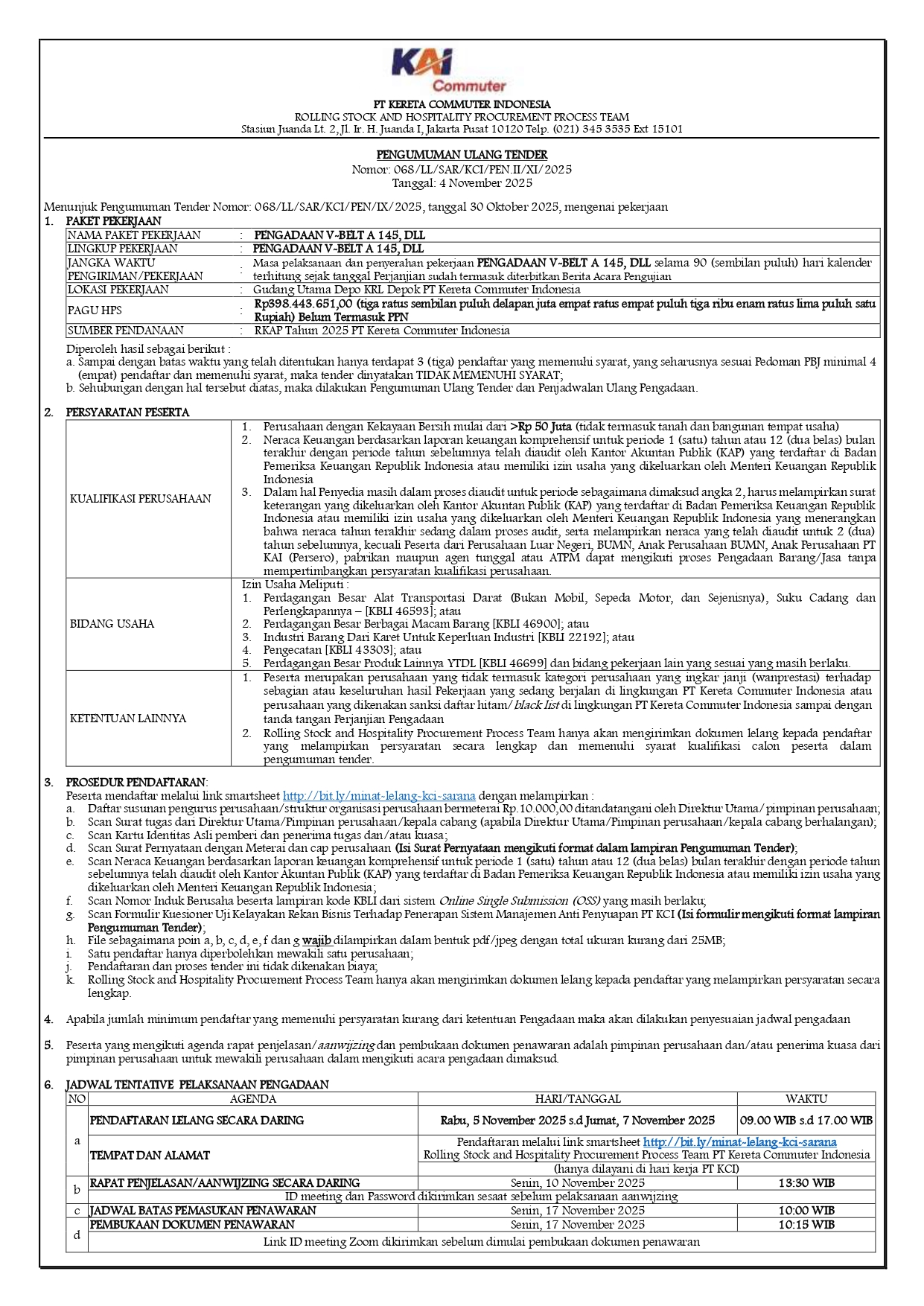 068 pen ulang tender a